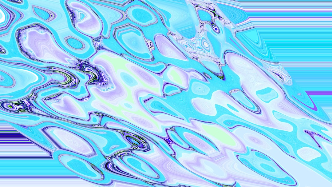 Abstract blue and white swirls create a wavy pattern.